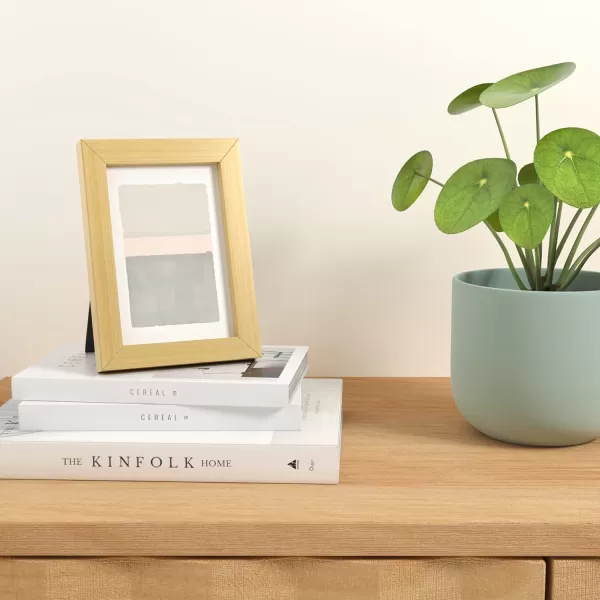 Amazon Basics Rectangular Photo Picture Frame 8 x 10 Pack of 5 Gold 92 x 112 inches4 x 6 Gold