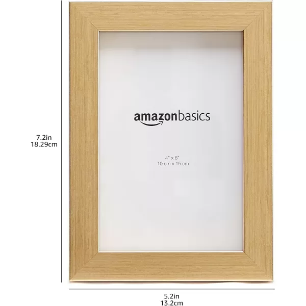 Amazon Basics Rectangular Photo Picture Frame 8 x 10 Pack of 5 Gold 92 x 112 inches4 x 6 Gold