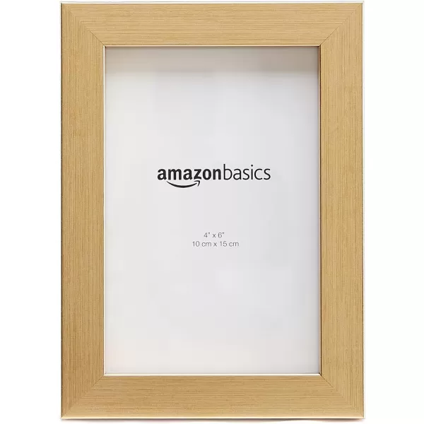 Amazon Basics Rectangular Photo Picture Frame 8 x 10 Pack of 5 Gold 92 x 112 inches4 x 6 Gold