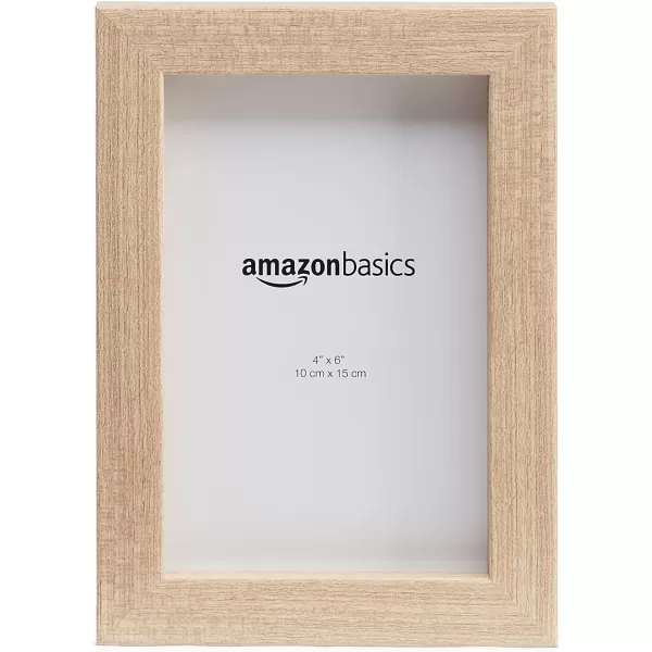 Amazon Basics Rectangular Photo Picture Frame 8 x 10 Pack of 5 Gold 92 x 112 inches4 x 6 Natural
