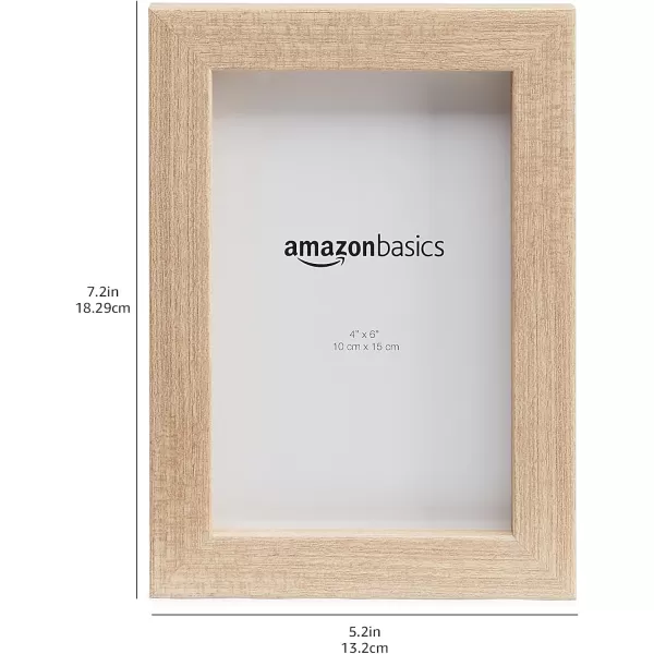 Amazon Basics Rectangular Photo Picture Frame 8 x 10 Pack of 5 Gold 92 x 112 inches4 x 6 Natural