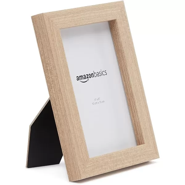 Amazon Basics Rectangular Photo Picture Frame 8 x 10 Pack of 5 Gold 92 x 112 inches4 x 6 Natural