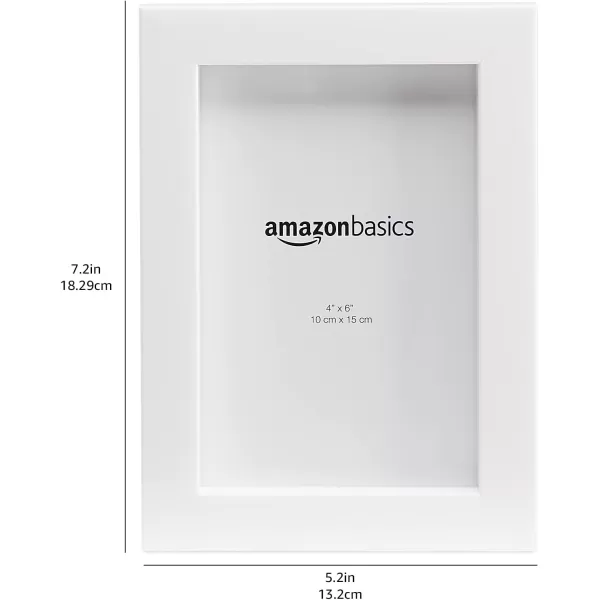 Amazon Basics Rectangular Photo Picture Frame 8 x 10 Pack of 5 Gold 92 x 112 inches4 x 6 White