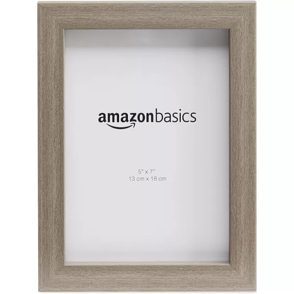 Amazon Basics Rectangular Photo Picture Frame 8 x 10 Pack of 5 Gold 92 x 112 inches5 x 7 Barnwood