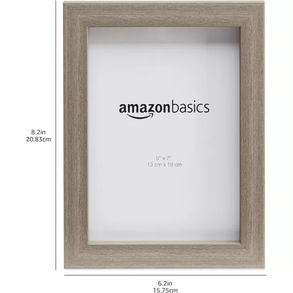 Amazon Basics Rectangular Photo Picture Frame 8 x 10 Pack of 5 Gold 92 x 112 inches5 x 7 Barnwood