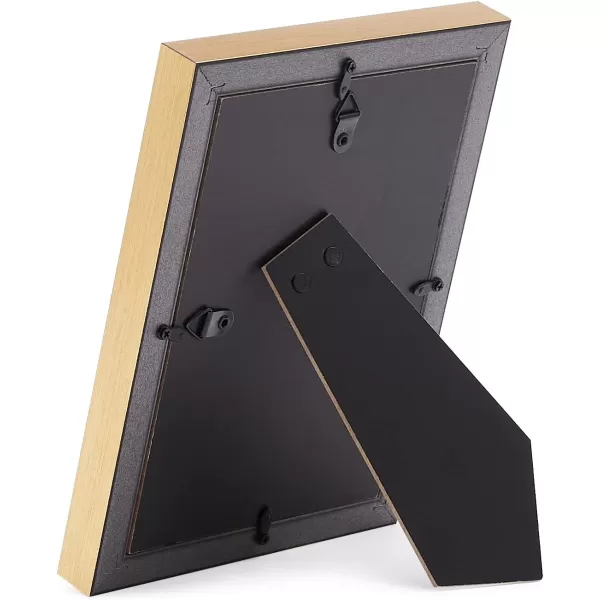 Amazon Basics Rectangular Photo Picture Frame 8 x 10 Pack of 5 Gold 92 x 112 inches5 x 7 Gold