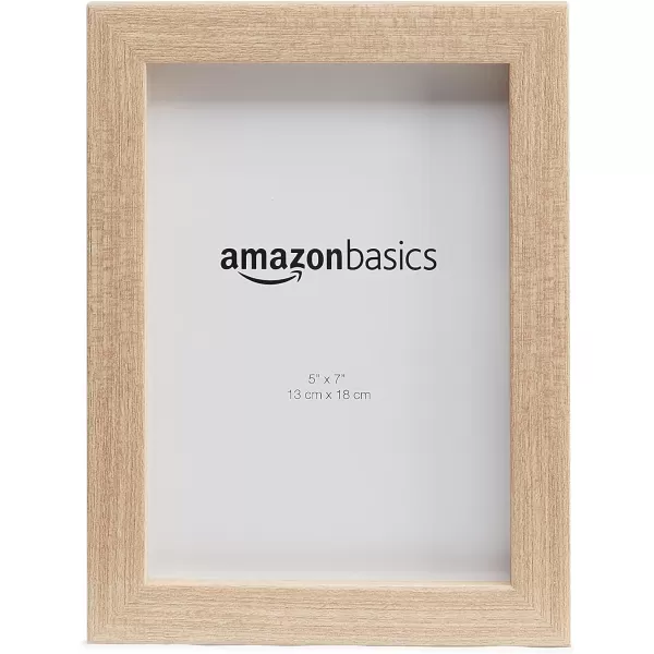 Amazon Basics Rectangular Photo Picture Frame 8 x 10 Pack of 5 Gold 92 x 112 inches5 x 7 Natural