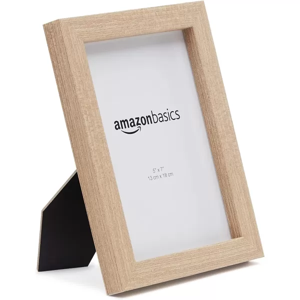 Amazon Basics Rectangular Photo Picture Frame 8 x 10 Pack of 5 Gold 92 x 112 inches5 x 7 Natural