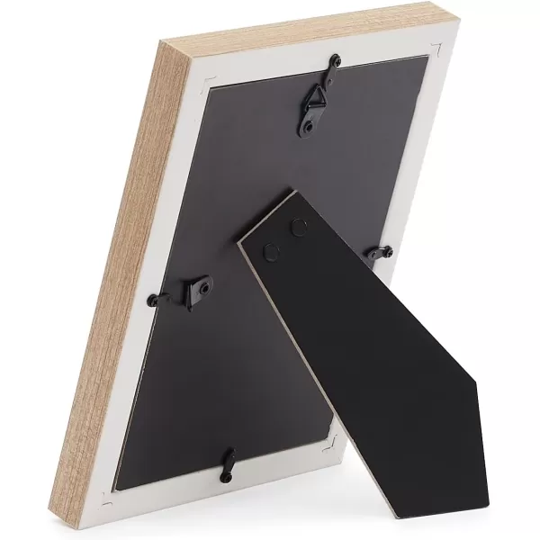 Amazon Basics Rectangular Photo Picture Frame 8 x 10 Pack of 5 Gold 92 x 112 inches5 x 7 Natural