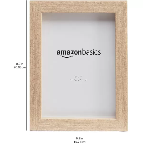 Amazon Basics Rectangular Photo Picture Frame 8 x 10 Pack of 5 Gold 92 x 112 inches5 x 7 Natural
