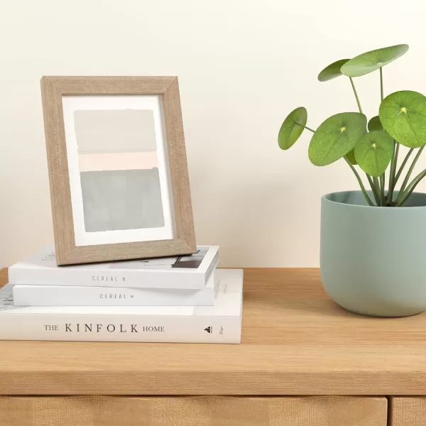 Amazon Basics Rectangular Photo Picture Frame 8 x 10 Pack of 5 Gold 92 x 112 inches5 x 7 Natural