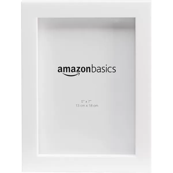 Amazon Basics Rectangular Photo Picture Frame 8 x 10 Pack of 5 Gold 92 x 112 inches5 x 7 White