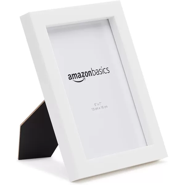 Amazon Basics Rectangular Photo Picture Frame 8 x 10 Pack of 5 Gold 92 x 112 inches5 x 7 White