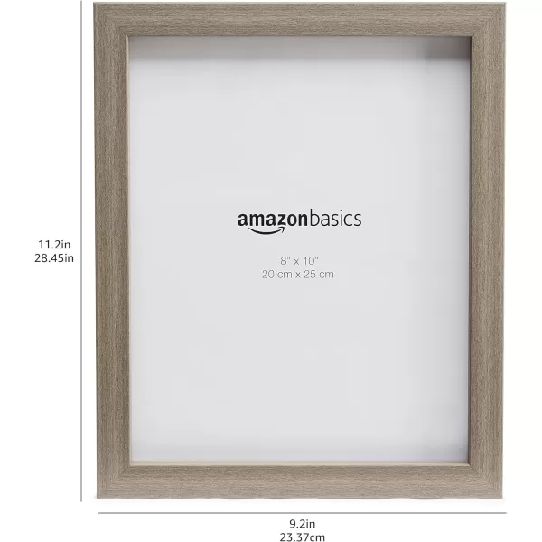 Amazon Basics Rectangular Photo Picture Frame 8 x 10 Pack of 5 Gold 92 x 112 inches8 x 10 Barnwood