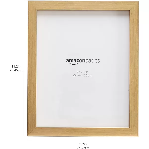Amazon Basics Rectangular Photo Picture Frame 8 x 10 Pack of 5 Gold 92 x 112 inches8 x 10 Gold