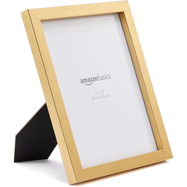 Amazon Basics Rectangular Photo Picture Frame 8 x 10 Pack of 5 Gold 92 x 112 inches8 x 10 Gold