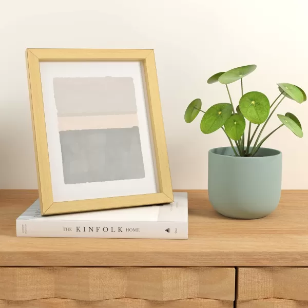 Amazon Basics Rectangular Photo Picture Frame 8 x 10 Pack of 5 Gold 92 x 112 inches8 x 10 Gold
