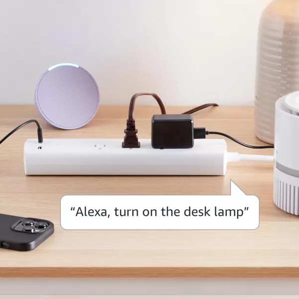 Amazon Basics Rectangular Smart Plug Power Strip Surge Protector with 3 Individually Controlled Outlets and 2 USB Ports 1 USB C 24 GHz WiFi Works with Alexa WhiteAmazon Basics Rectangular Smart Plug Power Strip Surge Protector with 3 Individually Controlled Outlets and 2 USB Ports 1 USB C 24 GHz WiFi Works with Alexa White