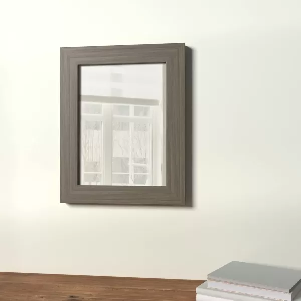 Amazon Basics Rectangular Wall Mount Mirror 24 x 36 Peaked Trim BlackBarnwood 16 x 20 Wide Trim Wall Mirror