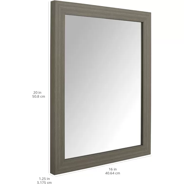 Amazon Basics Rectangular Wall Mount Mirror 24 x 36 Peaked Trim BlackBarnwood 16 x 20 Wide Trim Wall Mirror