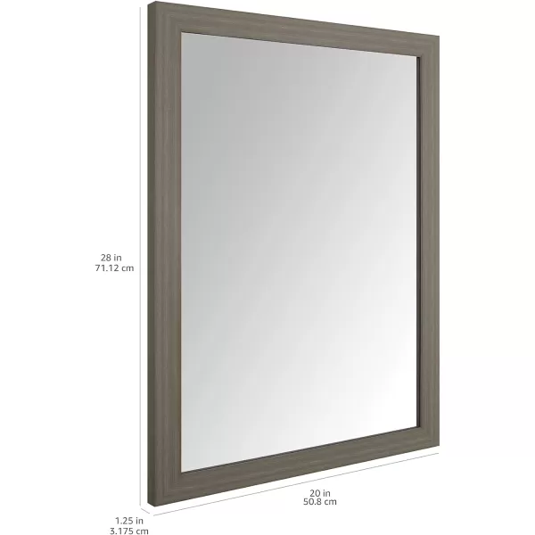 Amazon Basics Rectangular Wall Mount Mirror 24 x 36 Peaked Trim BlackBarnwood 20 x 28 Standard Trim Wall Mirror