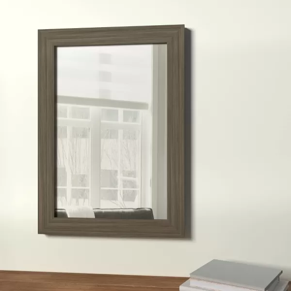 Amazon Basics Rectangular Wall Mount Mirror 24 x 36 Peaked Trim BlackBarnwood 20 x 28 Wide Trim Wall Mirror
