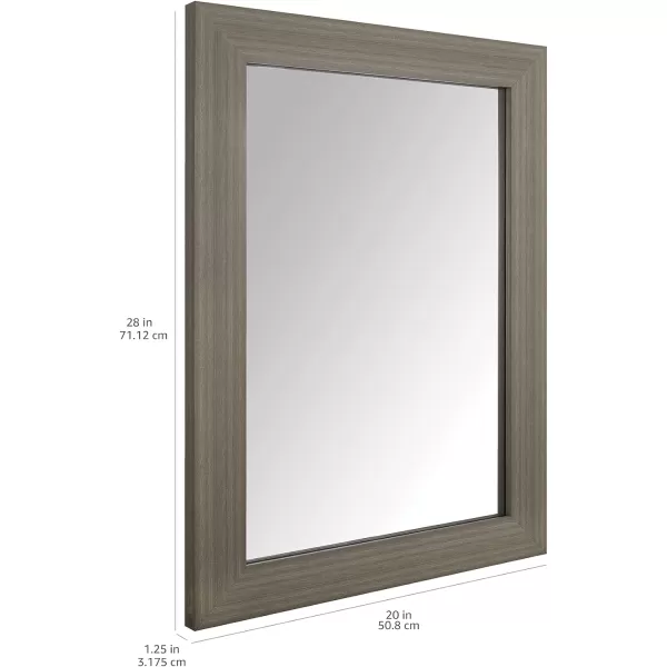 Amazon Basics Rectangular Wall Mount Mirror 24 x 36 Peaked Trim BlackBarnwood 20 x 28 Wide Trim Wall Mirror