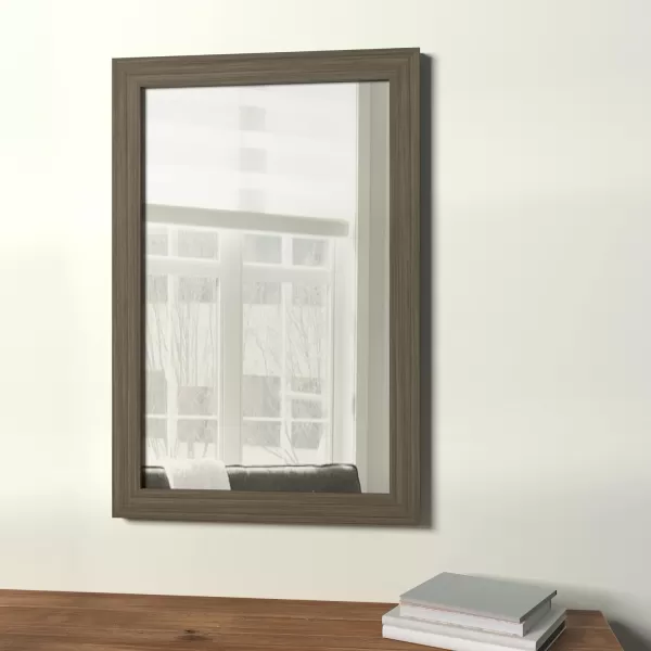 Amazon Basics Rectangular Wall Mount Mirror 24 x 36 Peaked Trim BlackBarnwood 24 x 36 Standard Trim Wall Mirror