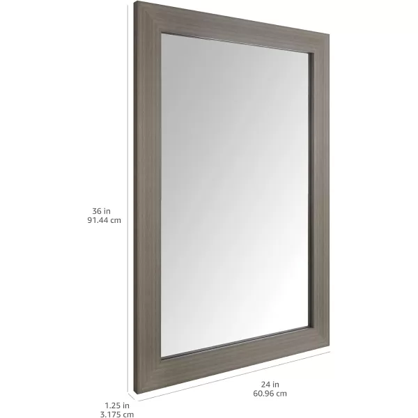 Amazon Basics Rectangular Wall Mount Mirror 24 x 36 Peaked Trim BlackBarnwood 24 x 36 Wide Trim Wall Mirror