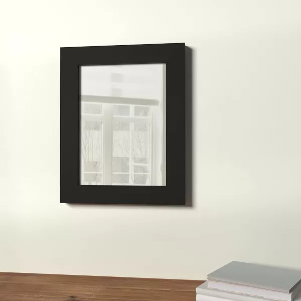 Amazon Basics Rectangular Wall Mount Mirror 24 x 36 Peaked Trim BlackBlack 16 x 20 Wide Trim Wall Mirror