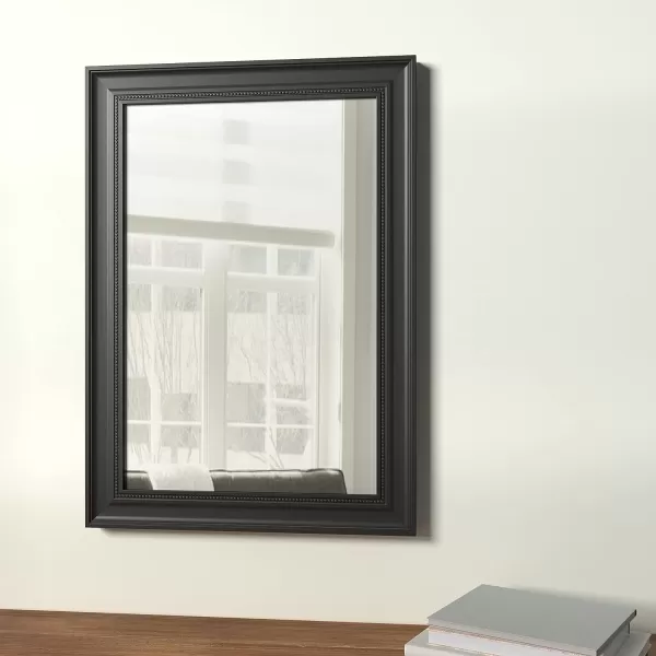 Amazon Basics Rectangular Wall Mount Mirror 24 x 36 Peaked Trim BlackBlack 20 x 28 Decorative Trim Wall Mirror