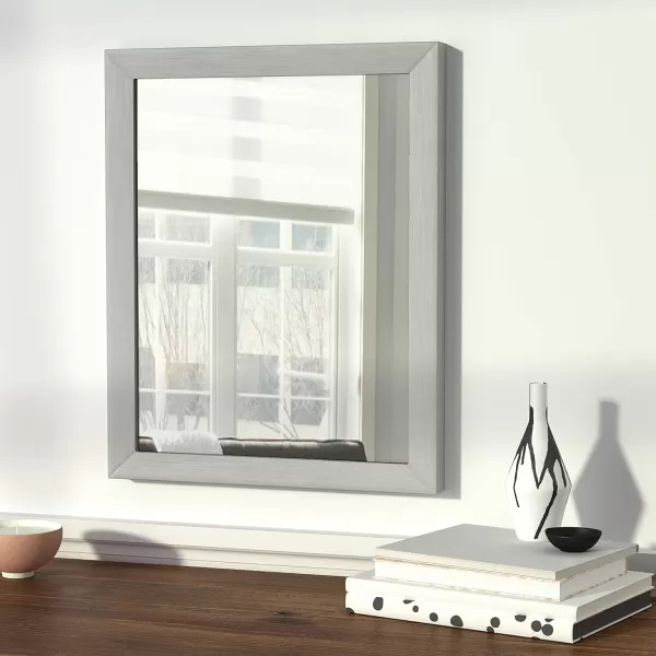 Amazon Basics Rectangular Wall Mount Mirror 24 x 36 Peaked Trim BlackNickel 16 x 20 Standard Trim Wall Mirror