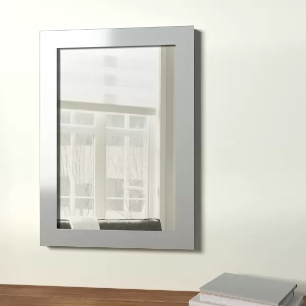 Amazon Basics Rectangular Wall Mount Mirror 24 x 36 Peaked Trim BlackNickel 20 x 28 Wide Trim Wall Mirror