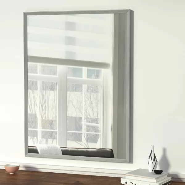 Amazon Basics Rectangular Wall Mount Mirror 24 x 36 Peaked Trim BlackNickel 30 x 40 Peaked Wall Mirror