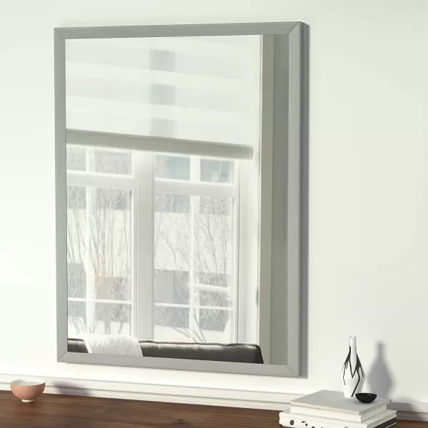 Amazon Basics Rectangular Wall Mount Mirror 24 x 36 Peaked Trim BlackNickel 30 x 40 Standard Trim Wall Mirror
