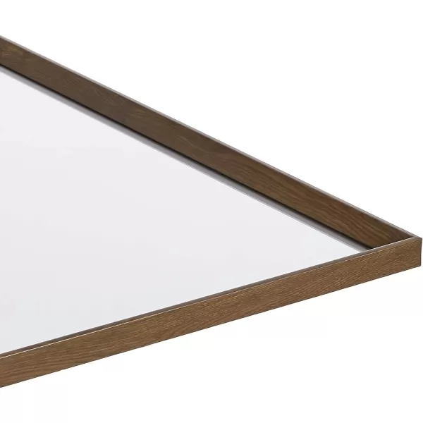Amazon Basics Rectangular Wall Mount Mirror 24 x 36 Peaked Trim BlackWalnut 24 x 36 Peaked Wall Mirror