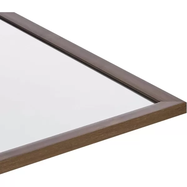 Amazon Basics Rectangular Wall Mount Mirror 24 x 36 Peaked Trim BlackWalnut 24 x 36 Standard Trim Wall Mirror