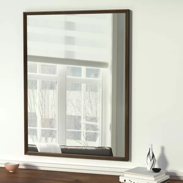 Amazon Basics Rectangular Wall Mount Mirror 24 x 36 Peaked Trim BlackWalnut 30 x 40 Peaked Wall Mirror