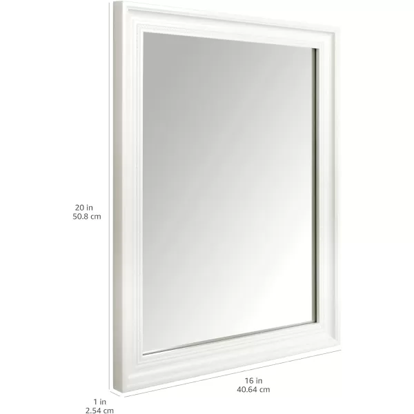 Amazon Basics Rectangular Wall Mount Mirror 24 x 36 Peaked Trim BlackWhite 16 x 20 Decorative Trim Wall Mirror