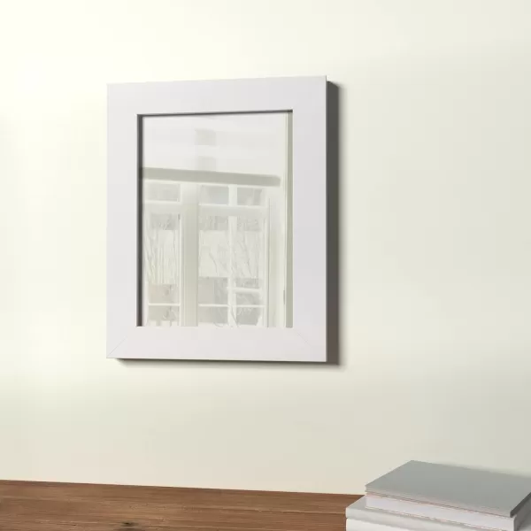Amazon Basics Rectangular Wall Mount Mirror 24 x 36 Peaked Trim BlackWhite 16 x 20 Wide Trim Wall Mirror