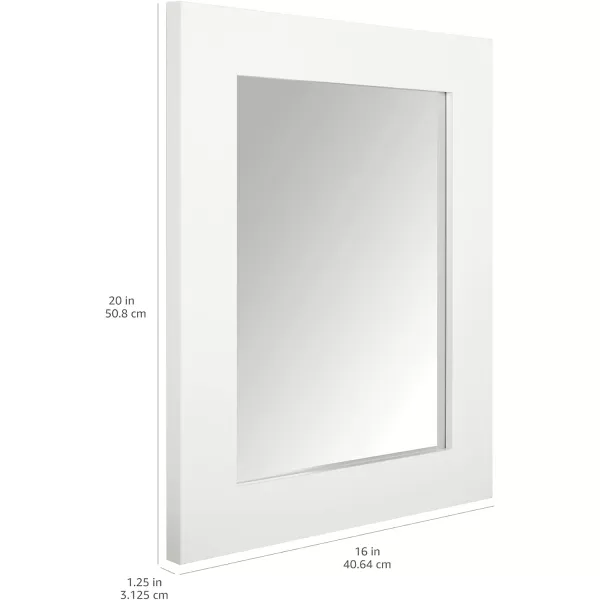 Amazon Basics Rectangular Wall Mount Mirror 24 x 36 Peaked Trim BlackWhite 16 x 20 Wide Trim Wall Mirror