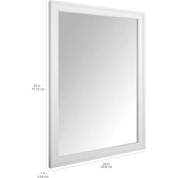 Amazon Basics Rectangular Wall Mount Mirror 24 x 36 Peaked Trim BlackWhite 20 x 28 Decorative Trim Wall Mirror