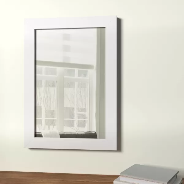 Amazon Basics Rectangular Wall Mount Mirror 24 x 36 Peaked Trim BlackWhite 20 x 28 Wide Trim Wall Mirror