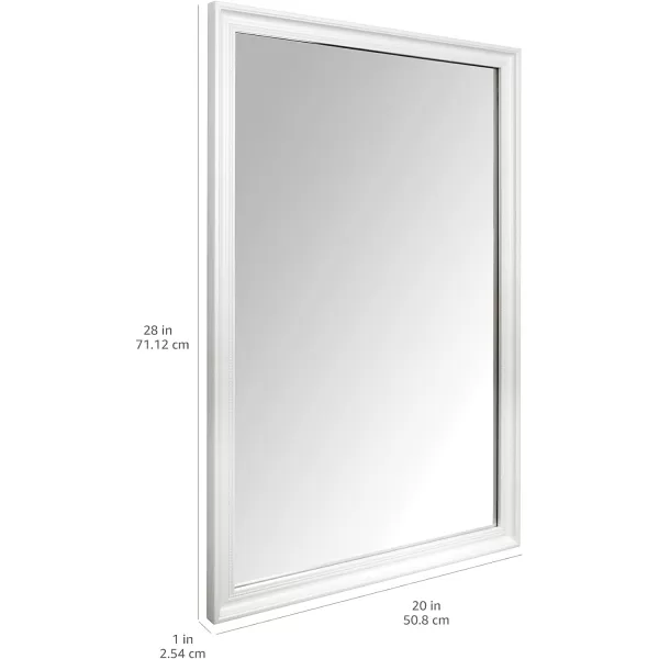 Amazon Basics Rectangular Wall Mount Mirror 24 x 36 Peaked Trim BlackWhite 24 x 36 Decorative Trim Wall Mirror