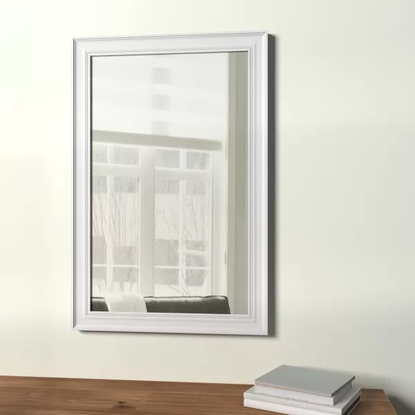 Amazon Basics Rectangular Wall Mount Mirror 24 x 36 Peaked Trim BlackWhite 24 x 36 Decorative Trim Wall Mirror