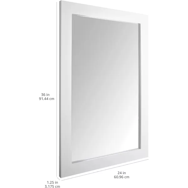 Amazon Basics Rectangular Wall Mount Mirror 24 x 36 Peaked Trim BlackWhite 24 x 36 Wide Trim Wall Mirror