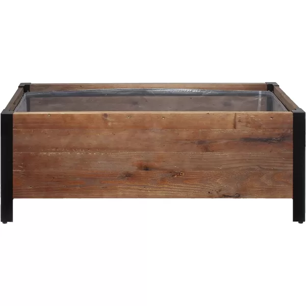 Amazon Basics Recycled Wood Rectangular Garden Planter Brown 37 x 13 x 15 Inch LxWxHAmazon Basics Recycled Wood Rectangular Garden Planter Brown 37 x 13 x 15 Inch LxWxH