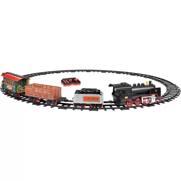 Amazon Basics Remote Control Steam Engine Hobby Train Set with Tender and Gondola and Caboose Smoking working light and realistic sounds Age 3 or up Perfect for Kids MulticolorAmazon Basics Remote Control Steam Engine Hobby Train Set with Tender and Gondola and Caboose Smoking working light and realistic sounds Age 3 or up Perfect for Kids Multicolor