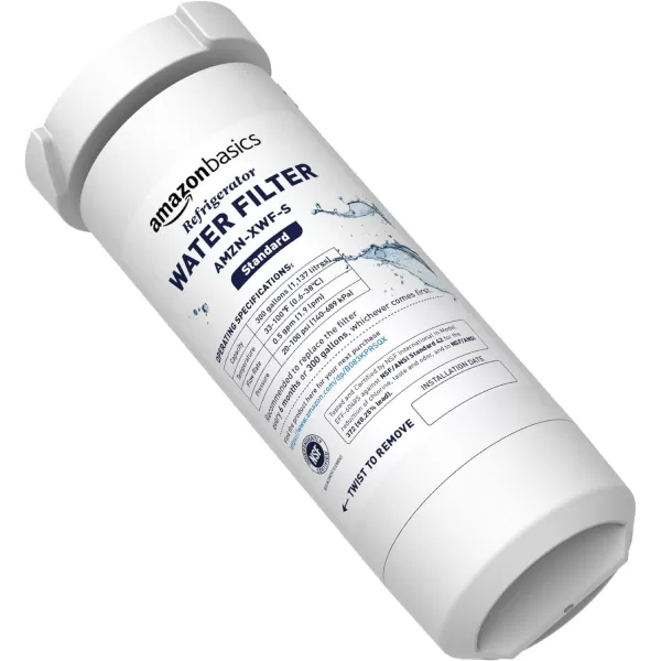 Amazon Basics Replacement GE XWF Refrigerator Water Filter Standard FiltrationAmazon Basics Replacement GE XWF Refrigerator Water Filter Standard Filtration