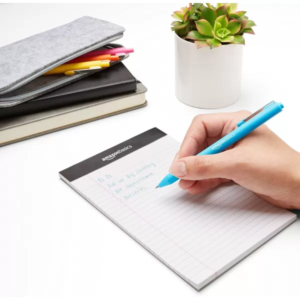 Amazon Basics Retractable Ballpoint Pen  Black 12mm 12PackAssorted Colors